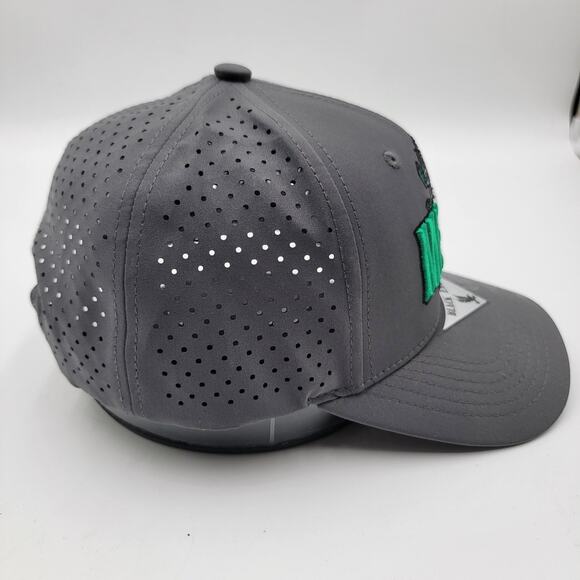 Mexico Hat Cap Snap Back Gray Black Eagle Embroidered Perforated Trucker Mens - Picture 4 of 8